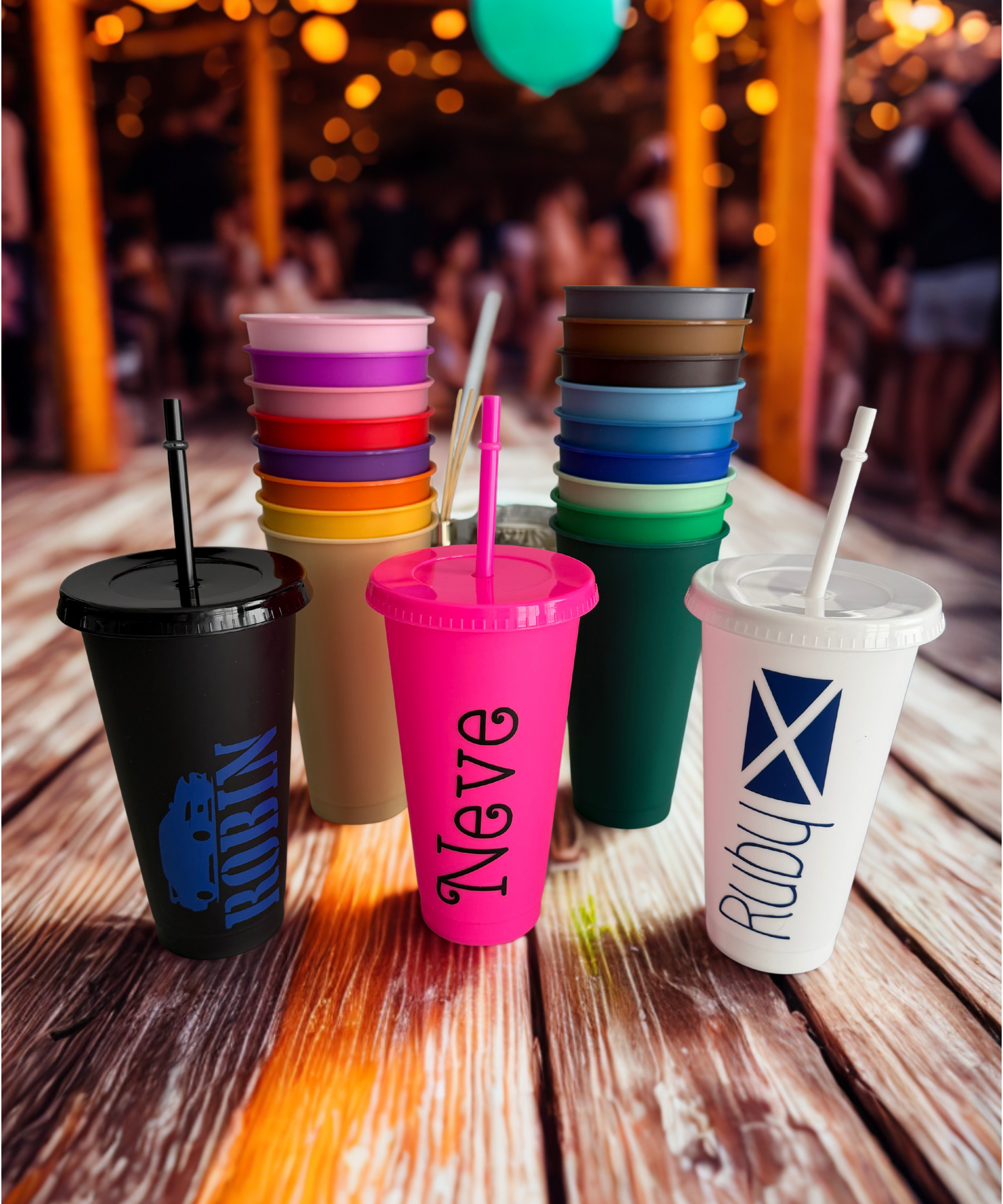 24oz Personalised Drink Cups | Starbucks style plastic tumbler