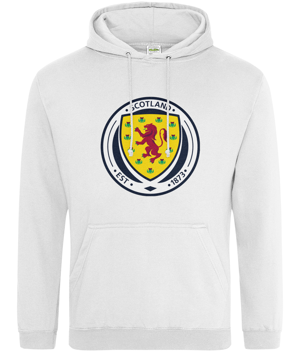 Scotland Badge Front Hoodie White