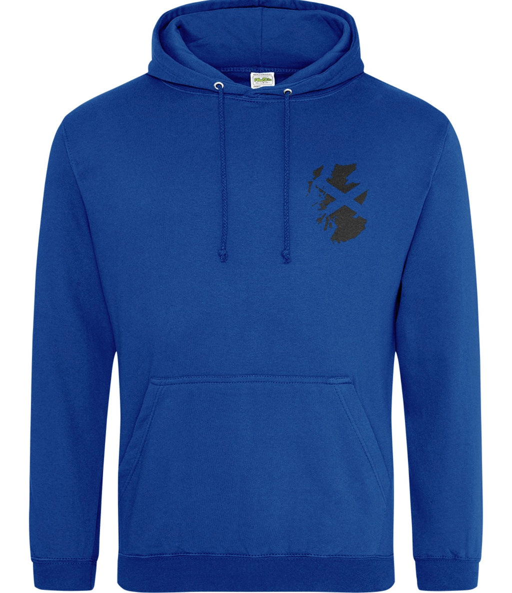 Front Scotland Map Design Hoodie