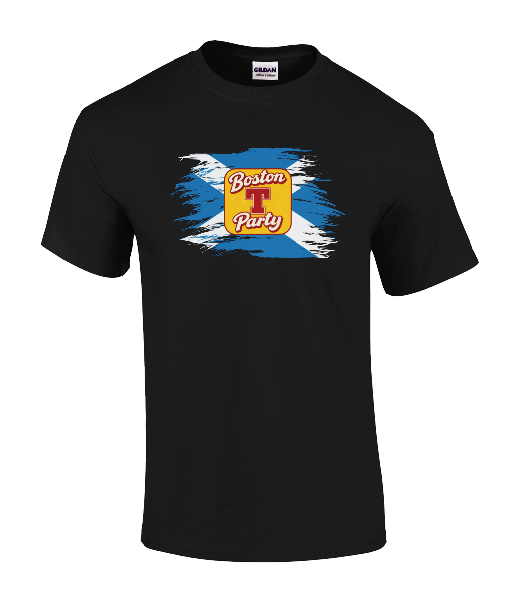 Funny Scottish Boston T-Party graphic t-shirt