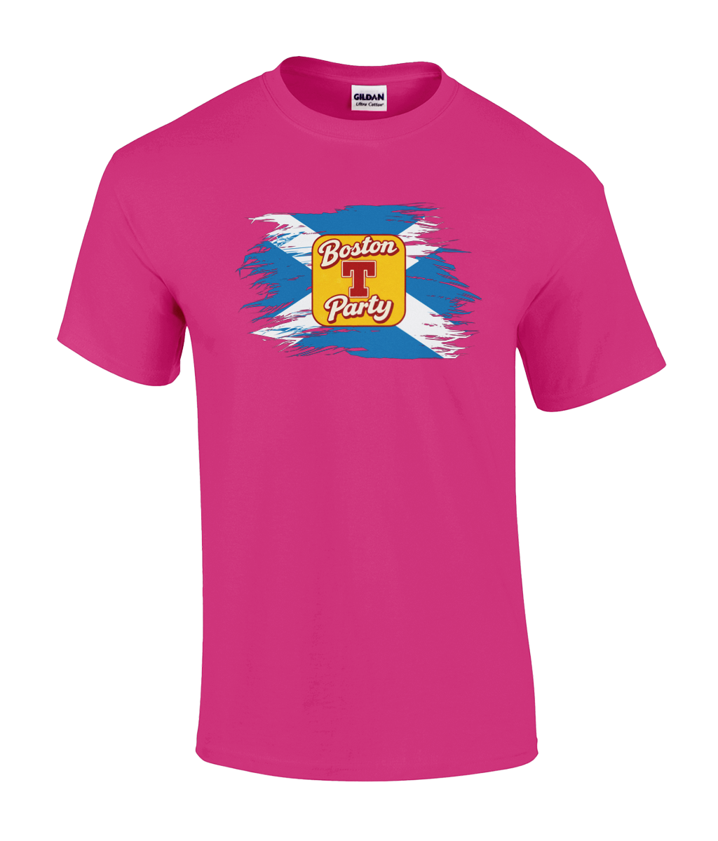 Funny Scottish Boston T-Party graphic t-shirt