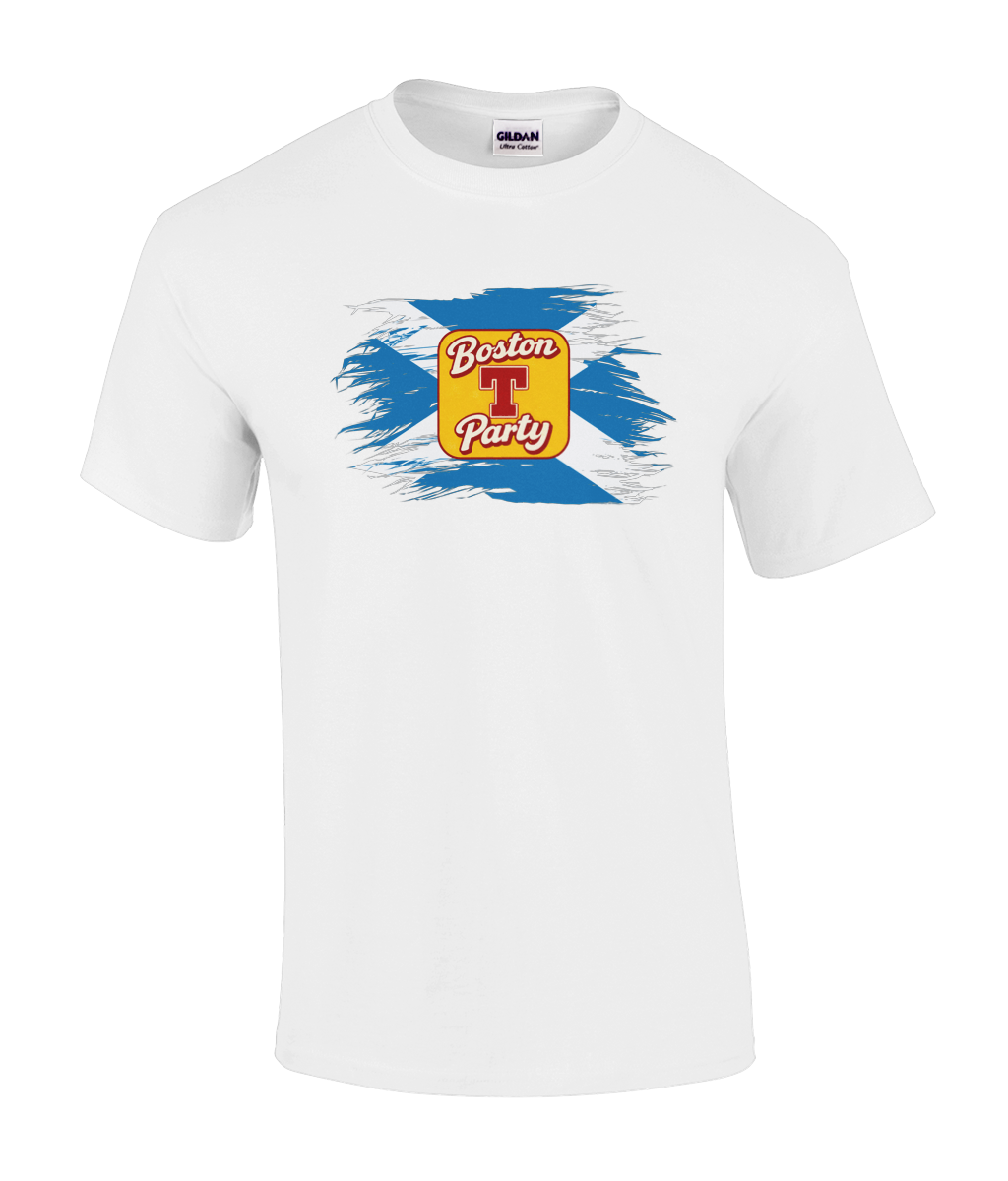 Funny Scottish Boston T-Party graphic t-shirt