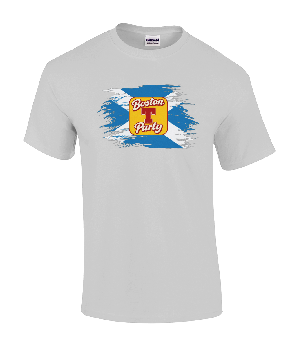 Funny Scottish Boston T-Party graphic t-shirt